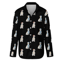 Load image into Gallery viewer, Watercolor Broken Rough Coat Russell Terriers Women&#39;s Shirt-Apparel-Apparel, Dog Mom Gifts, Jack Russell Terrier, Shirt-S-Black-40