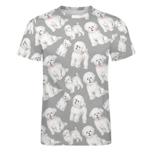 Load image into Gallery viewer, Watercolor Celebration Bichon Frise Men&#39;s Cotton T-Shirt-Apparel-Apparel, Bichon Frise, Dog Dad Gifts, Shirt, T Shirt-16