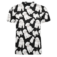 Load image into Gallery viewer, Watercolor Celebration Bichon Frise Men&#39;s Cotton T-Shirt-Apparel-Apparel, Bichon Frise, Dog Dad Gifts, Shirt, T Shirt-21