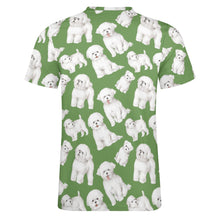 Load image into Gallery viewer, Watercolor Celebration Bichon Frise Men&#39;s Cotton T-Shirt-Apparel-Apparel, Bichon Frise, Dog Dad Gifts, Shirt, T Shirt-8