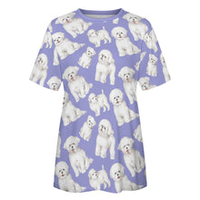 Load image into Gallery viewer, Watercolor Celebration Bichon Frise Women&#39;s Cotton T-Shirt-Apparel-Apparel, Bichon Frise, Dog Mom Gifts, Shirt, T Shirt-28