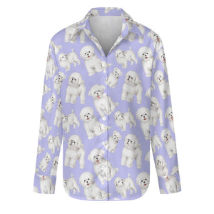 Watercolor Celebration Bichon Frise Women's Shirt-Apparel-Apparel, Bichon Frise, Dog Mom Gifts, Shirt-S-Light Purple-32