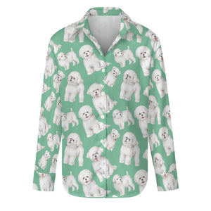 Watercolor Celebration Bichon Frise Women's Shirt-Apparel-Apparel, Bichon Frise, Dog Mom Gifts, Shirt-S-Mint Green-29