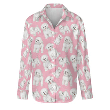 Load image into Gallery viewer, Watercolor Celebration Bichon Frise Women&#39;s Shirt-Apparel-Apparel, Bichon Frise, Dog Mom Gifts, Shirt-S-Soft Pink-20