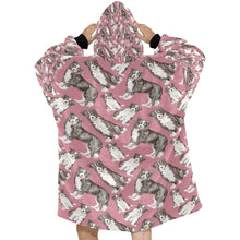 Load image into Gallery viewer, Watercolor Celebration Border Collie Blanket Hoodie-Blanket-Apparel, Blanket Hoodie, Blankets, Dog Mom Gifts, Rough Collie-12