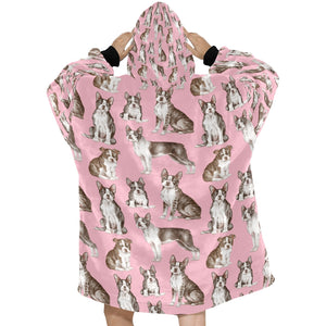 Watercolor Celebration Boston Terriers Blanket Hoodie-Blanket-Apparel, Blanket Hoodie, Blankets, Boston Terrier, Dog Mom Gifts-9