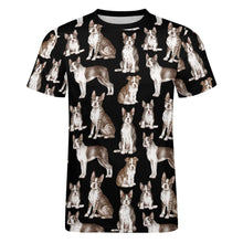 Load image into Gallery viewer, Watercolor Celebration Boston Terriers Men&#39;s Cotton T-Shirt-Apparel-Apparel, Boston Terrier, Dog Dad Gifts, Shirt, T Shirt-10