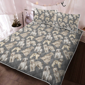 Watercolor Celebration Briards Quilted Bedding Set - 5 Colors-Bedding-Bedding, Blankets, Briard, Home Decor-13