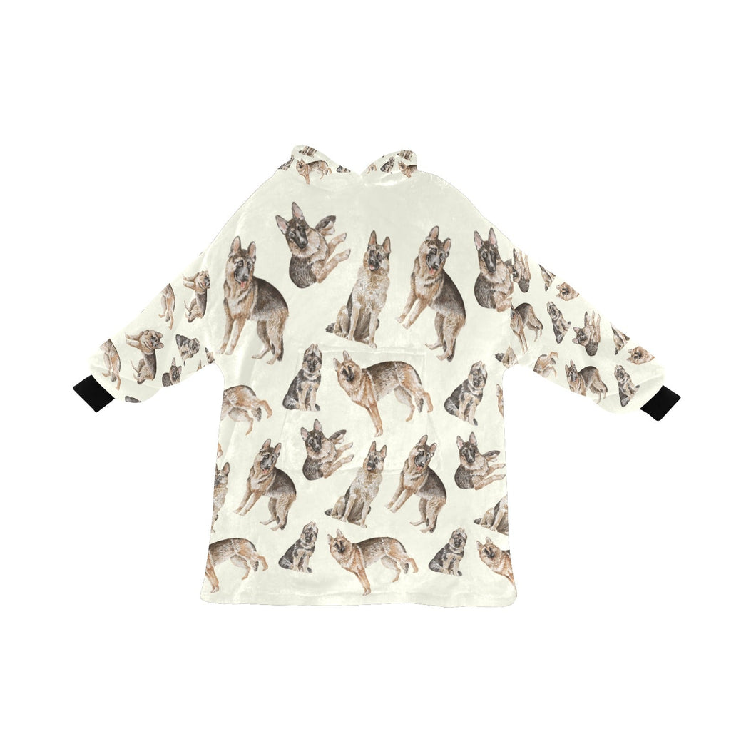Watercolor Celebration German Shepherds Blanket Hoodie-Blanket-Apparel, Blanket Hoodie, Blankets, Dog Mom Gifts, German Shepherd-Ivory Cream-ONE SIZE-11