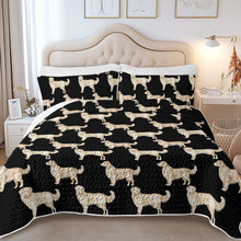 Load image into Gallery viewer, Watercolor Celebration Golden Retrievers Quilted Bedding Set-Bedding-Bedding,Blankets,Christmas,Home Decor-10