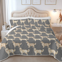 Load image into Gallery viewer, Watercolor Celebration Golden Retrievers Quilted Bedding Set-Bedding-Bedding,Blankets,Christmas,Home Decor-9