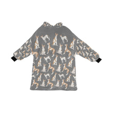 Load image into Gallery viewer, Watercolor Celebration Ibizan Hound Blanket Hoodie-Blanket-Apparel, Blanket Hoodie, Blankets, Dog Mom Gifts, Ibizan Hound-Parisian Gray-ONE SIZE-24