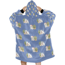 Load image into Gallery viewer, Watercolor Celebration Westie Christmas Blanket Hoodie-Blanket-Apparel, Blanket Hoodie, Blankets, Dog Mom Gifts, West Highland Terrier-27