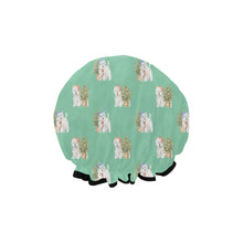 Load image into Gallery viewer, Watercolor Celebration Westie Christmas Elastic Reusable Shower Caps-Accessories-Accessories, Christmas, Dog Mom Gifts, West Highland Terrier-14