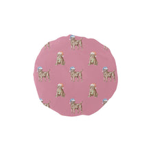Load image into Gallery viewer, Watercolor Chocolate Labrador Christmas Elastic Reusable Shower Caps-Accessories-Accessories, Chocolate Labrador, Christmas, Dog Mom Gifts, Labrador-Dusty Pink-ONE SIZE-6