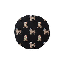 Load image into Gallery viewer, Watercolor Chocolate Labrador Christmas Elastic Reusable Shower Caps-Accessories-Accessories, Chocolate Labrador, Christmas, Dog Mom Gifts, Labrador-Midnight Black-ONE SIZE-16