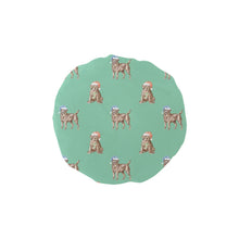 Load image into Gallery viewer, Watercolor Chocolate Labrador Christmas Elastic Reusable Shower Caps-Accessories-Accessories, Chocolate Labrador, Christmas, Dog Mom Gifts, Labrador-Mint Green-ONE SIZE-13