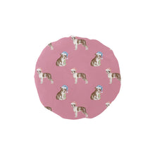 Load image into Gallery viewer, Watercolor Chocolate Red Boston Terriers Christmas Reusable Shower Caps-Accessories-Accessories, Boston Terrier, Christmas, Dog Mom Gifts-Dusty Pink-ONE SIZE-10
