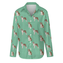 Load image into Gallery viewer, Watercolor Chocolate Red Boston Terriers Women&#39;s Shirt - 9 Colors-Apparel-Apparel, Boston Terrier, Dog Mom Gifts, Shirt-Mint Green-S-29