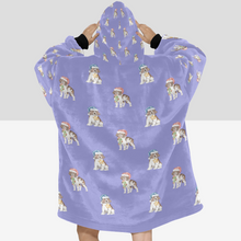 Load image into Gallery viewer, Watercolor Chocolate Tri Springer Spaniel Christmas Blanket Hoodie