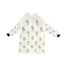 Load image into Gallery viewer, Watercolor Chocolate Tri Springer Spaniel Christmas Blanket Hoodie-Blanket-Apparel, Blanket Hoodie, Blankets, Christmas, Dog Mom Gifts, English Springer Spaniel-Ivory White-ONE SIZE-13