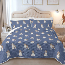 Load image into Gallery viewer, Watercolor Chocolate Tri Springer Spaniels Quilted Bedding Set-Bedding-Bedding,Blankets,Christmas,Home Decor-7