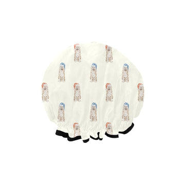 Watercolor Cream Shiba Inus Christmas Elastic Reusable Shower Caps-Accessories-Accessories, Christmas, Dog Mom Gifts, Shiba Inu-2