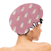 Watercolor Cream Shiba Inus Christmas Elastic Reusable Shower Caps-Accessories-Accessories, Christmas, Dog Mom Gifts, Shiba Inu-8