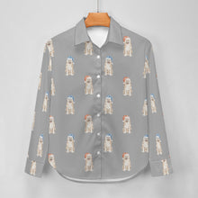 Load image into Gallery viewer, Watercolor Cream Shiba Inus Christmas Women&#39;s Shirt-Apparel-Apparel, Dog Mom Gifts, Shiba Inu, Shirt, Whippet-39