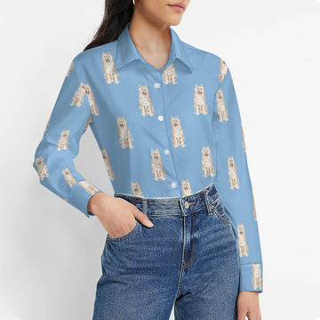 Watercolor Cream Shiba Inus Womens Shirt Womens Shirt 360x