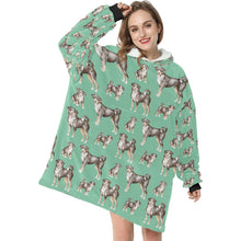 Load image into Gallery viewer, Watercolor Delight Appenzeller Sennenhunds Blanket Hoodie-Apparel-Apparel, Appenzeller Sennenhund, Blanket Hoodie, Blankets, Christmas, Dog Mom Gifts-17