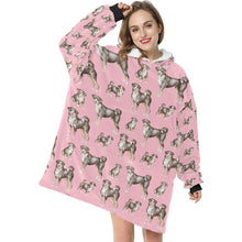 Load image into Gallery viewer, Watercolor Delight Appenzeller Sennenhunds Blanket Hoodie-Apparel-Apparel, Appenzeller Sennenhund, Blanket Hoodie, Blankets, Christmas, Dog Mom Gifts-5