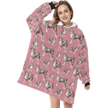 Load image into Gallery viewer, Watercolor Delight Appenzeller Sennenhunds Blanket Hoodie-Apparel-Apparel, Appenzeller Sennenhund, Blanket Hoodie, Blankets, Christmas, Dog Mom Gifts-9