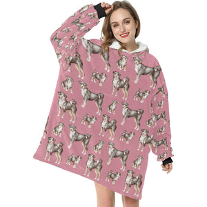 Watercolor Delight Appenzeller Sennenhunds Blanket Hoodie-Apparel-Apparel, Appenzeller Sennenhund, Blanket Hoodie, Blankets, Christmas, Dog Mom Gifts-9