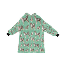 Load image into Gallery viewer, Watercolor Delight Appenzeller Sennenhunds Blanket Hoodie-Apparel-Apparel, Appenzeller Sennenhund, Blanket Hoodie, Blankets, Christmas, Dog Mom Gifts-Mint Green-ONE SIZE-19