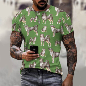 Watercolor Delight Appenzeller Sennenhunds Men's Cotton T-Shirt-Apparel-Apparel, Appenzeller Sennenhund, Christmas, Dog Dad Gifts, Shirt, T Shirt-21