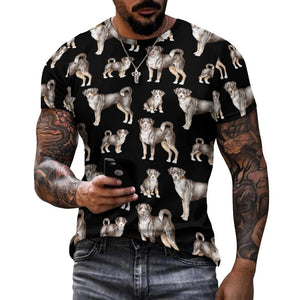 Watercolor Delight Appenzeller Sennenhunds Men's Cotton T-Shirt-Apparel-Apparel, Appenzeller Sennenhund, Christmas, Dog Dad Gifts, Shirt, T Shirt-3