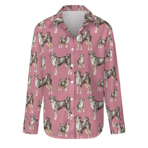 Watercolor Delight Appenzeller Sennenhunds Women's Shirt-Apparel-Apparel, Appenzeller Sennenhund, Christmas, Dog Mom Gifts, Shirt-S-Dusty Rose-14