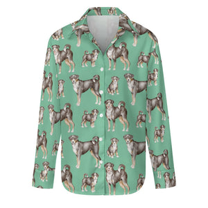 Watercolor Delight Appenzeller Sennenhunds Women's Shirt-Apparel-Apparel, Appenzeller Sennenhund, Christmas, Dog Mom Gifts, Shirt-S-Mint Green-19