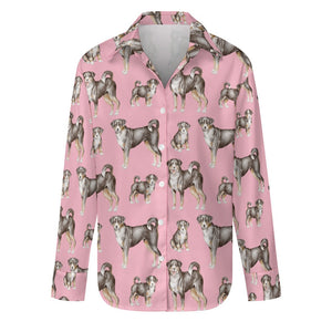 Watercolor Delight Appenzeller Sennenhunds Women's Shirt-Apparel-Apparel, Appenzeller Sennenhund, Christmas, Dog Mom Gifts, Shirt-S-Soft Pink-9