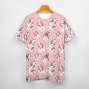 Watercolor Delight Basset Hounds Women's Cotton T-Shirt-Apparel-Apparel, Basset Hound, Dog Mom Gifts, T Shirt-7