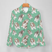 Watercolor Delight Basset Hounds Women's Shirt-Apparel-Apparel, Basset Hound, Dog Mom Gifts, Shirt-28