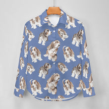 Load image into Gallery viewer, Watercolor Delight Basset Hounds Women&#39;s Shirt-Apparel-Apparel, Basset Hound, Dog Mom Gifts, Shirt-31