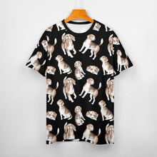 Load image into Gallery viewer, Watercolor Delight Beagles Women&#39;s Cotton T-Shirt-Apparel-Apparel, Beagle, Dog Mom Gifts, Shirt, T Shirt-9