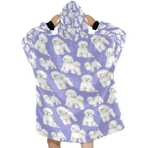 Watercolor Delight Bichon Frise Blanket Hoodie-Blanket-Apparel, Bichon Frise, Blanket Hoodie, Blankets, Dog Mom Gifts-29