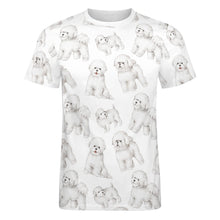 Load image into Gallery viewer, Watercolor Delight Bichon Frise Men&#39;s Cotton T-Shirt-Apparel-Apparel, Bichon Frise, Dog Dad Gifts, Shirt, T Shirt-10