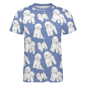 Watercolor Delight Bichon Frise Men's Cotton T-Shirt-Apparel-Apparel, Bichon Frise, Dog Dad Gifts, Shirt, T Shirt-13