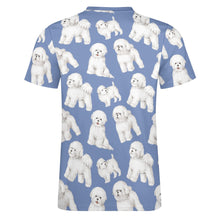 Load image into Gallery viewer, Watercolor Delight Bichon Frise Men&#39;s Cotton T-Shirt-Apparel-Apparel, Bichon Frise, Dog Dad Gifts, Shirt, T Shirt-14