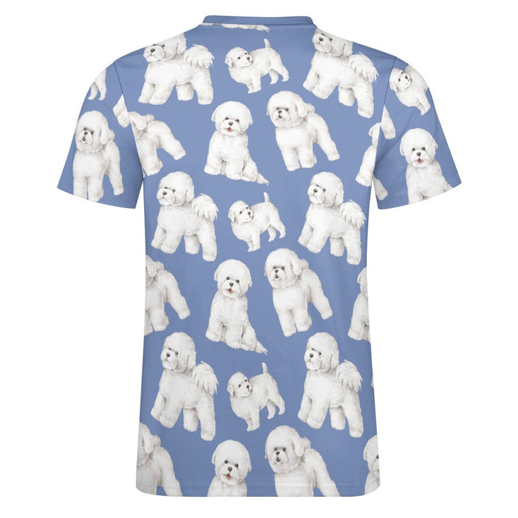 Watercolor Delight Bichon Frise Men's Cotton T-Shirt-Apparel-Apparel, Bichon Frise, Dog Dad Gifts, Shirt, T Shirt-14