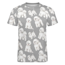 Load image into Gallery viewer, Watercolor Delight Bichon Frise Men&#39;s Cotton T-Shirt-Apparel-Apparel, Bichon Frise, Dog Dad Gifts, Shirt, T Shirt-16